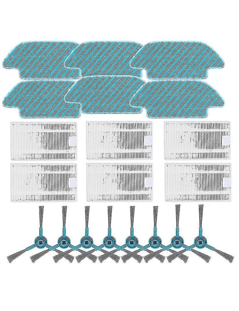 imagem de Filtro HEPA de acessórios para CECOTEC CONGA 4090 5090 Pincéis laterais de pó de robôs MOP1
