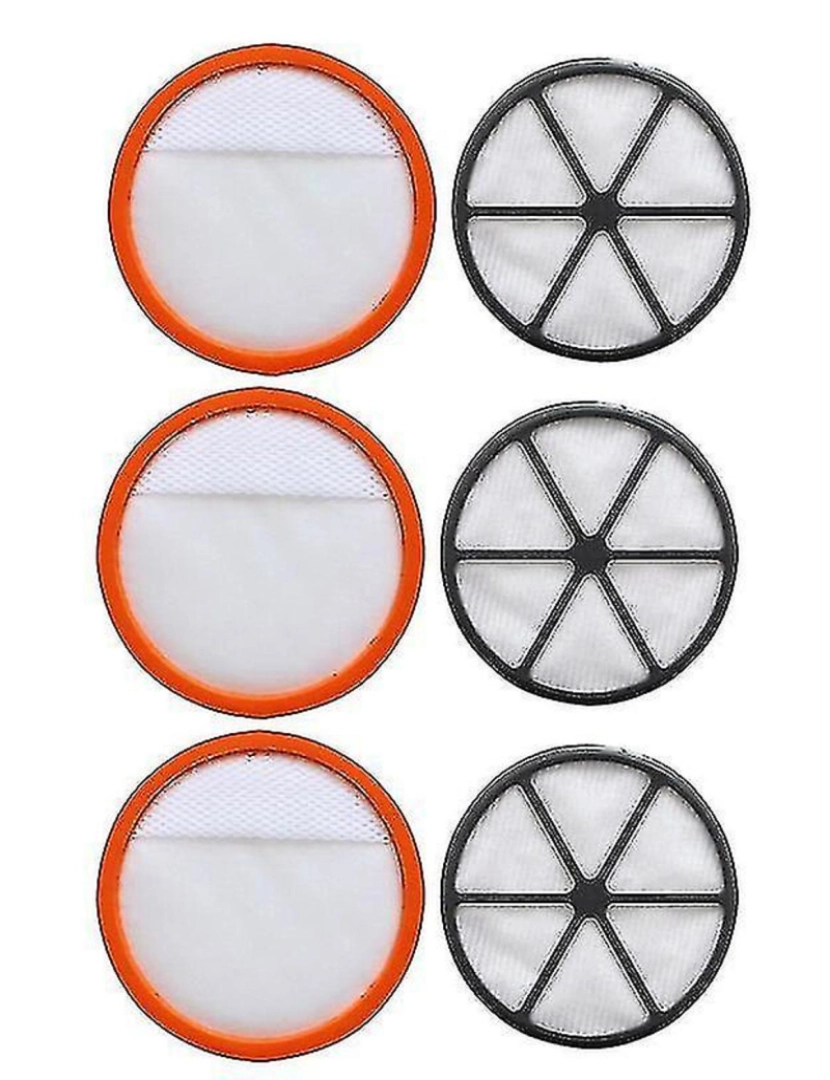 Crosmart - Filtro do motor traseiro dianteiro de 6pcs para o kit de filtros de poeira da série VAX 90 para peças de limpeza de substituição de pó Vax a pó Vax