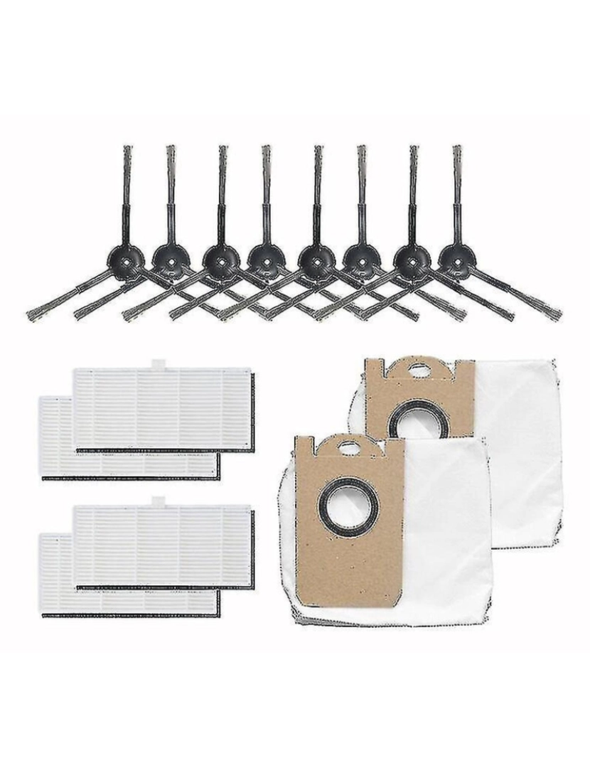 imagem de Filtros de substituição de 14 peças e saco de poeira lateral para M7 Proscenic Robot A1