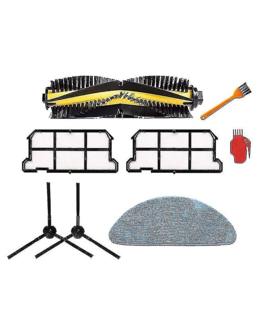 Crosmart - Para Ilife V7 V7S V7S mais o kit de reposição de reposição de reposição Filtro de pano lateral de pano lateral Acessório