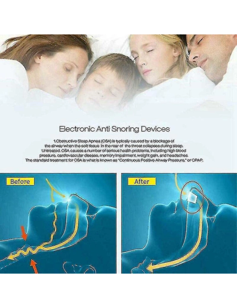 imagem de Em 1 dispositivos anti -ronco, filtro anti -ronco automático e purificador de ar, solução de ronco azul2