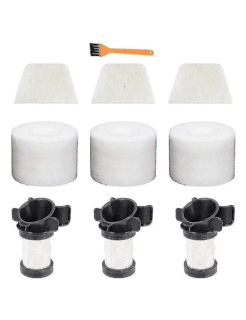 Crosmart - 3 filtro HEPA, 3 kits de espuma e 3 filtro de feltro, 1 pincel, para tubarão Flex Duoclean X30 X40 F6