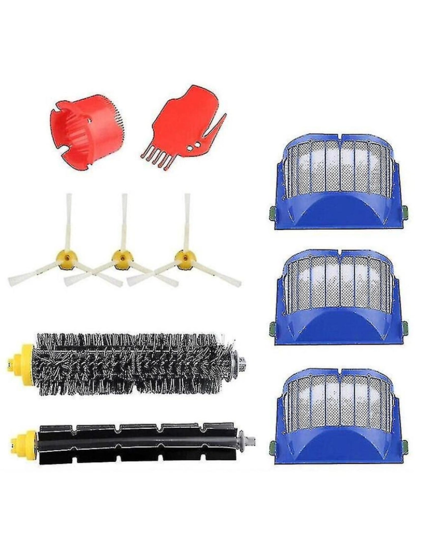 imagem de Peças de substituição do pincel de filtro a vácuo, compatível com o iRobot Roomba 600 Series 610 620 6501