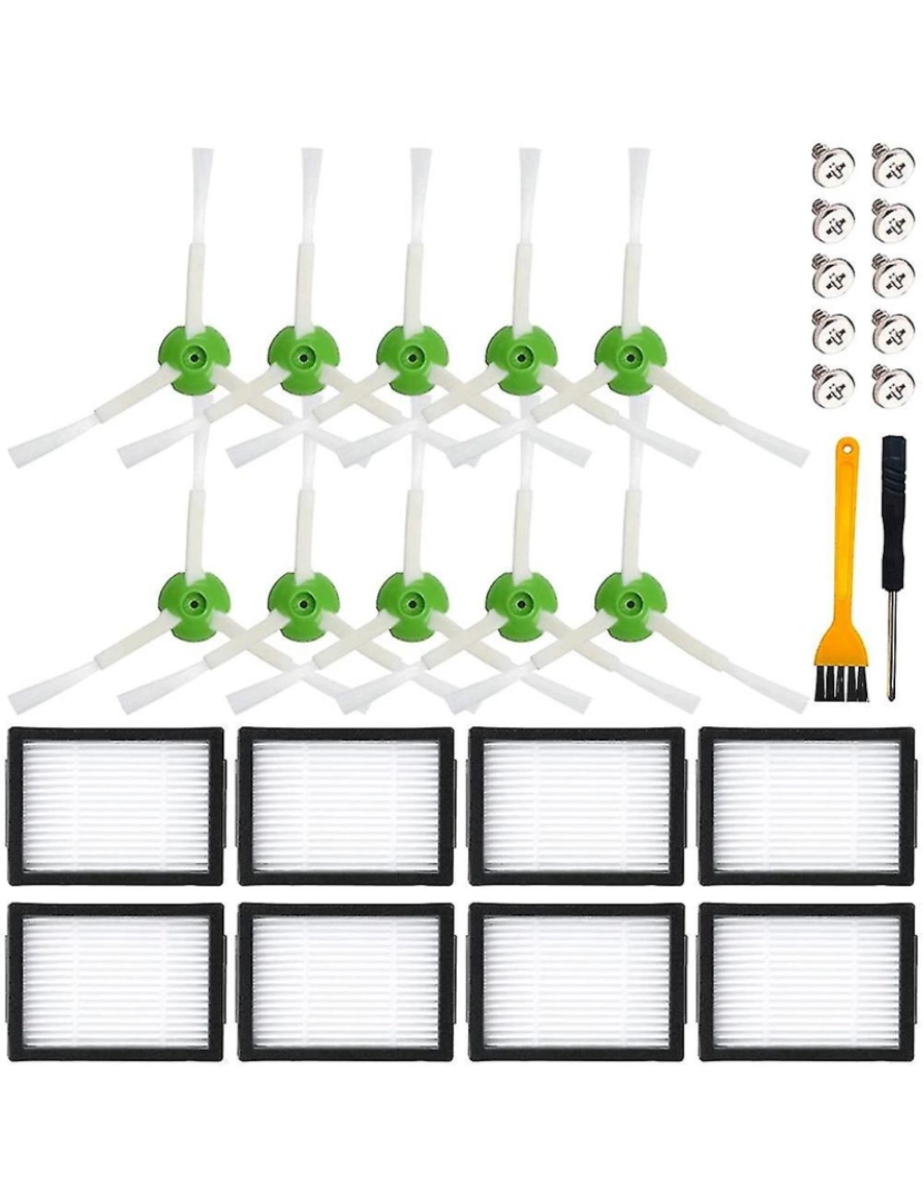 Crosmart - Peças de substituição Brush lateral Filtro Hepa Compatível para I7 E5 E6 Acessórios para limpeza de vácuo