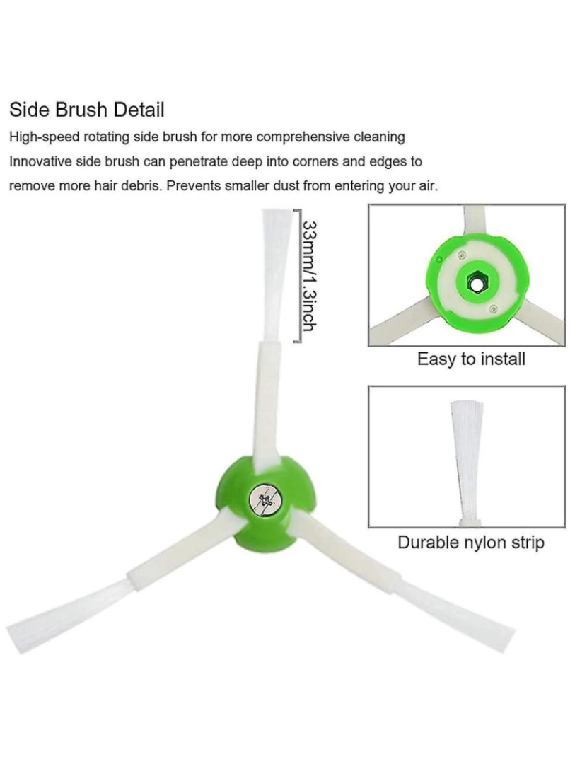 imagem de Peças de substituição Brush lateral Filtro Hepa Compatível para I7 E5 E6 Acessórios para limpeza de vácuo2