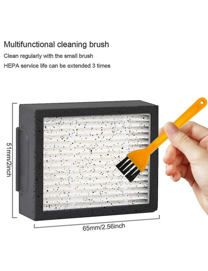 imagem de Peças de substituição Brush lateral Filtro Hepa Compatível para I7 E5 E6 Acessórios para limpeza de vácuo4