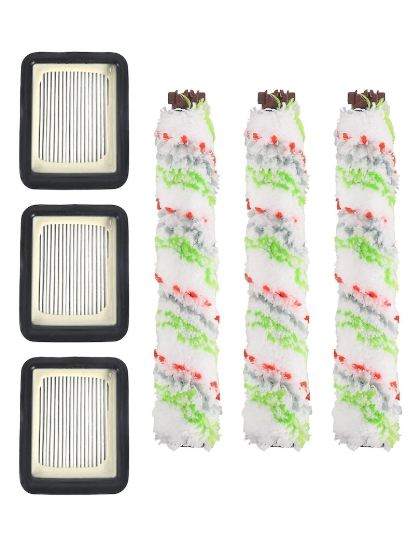 Crosmart - Pacote de 3 pacote de pincel de estimação multi superfície 2306 e 3 pacote 1866 Filtro de vácuo compatível com onda cruzada 17