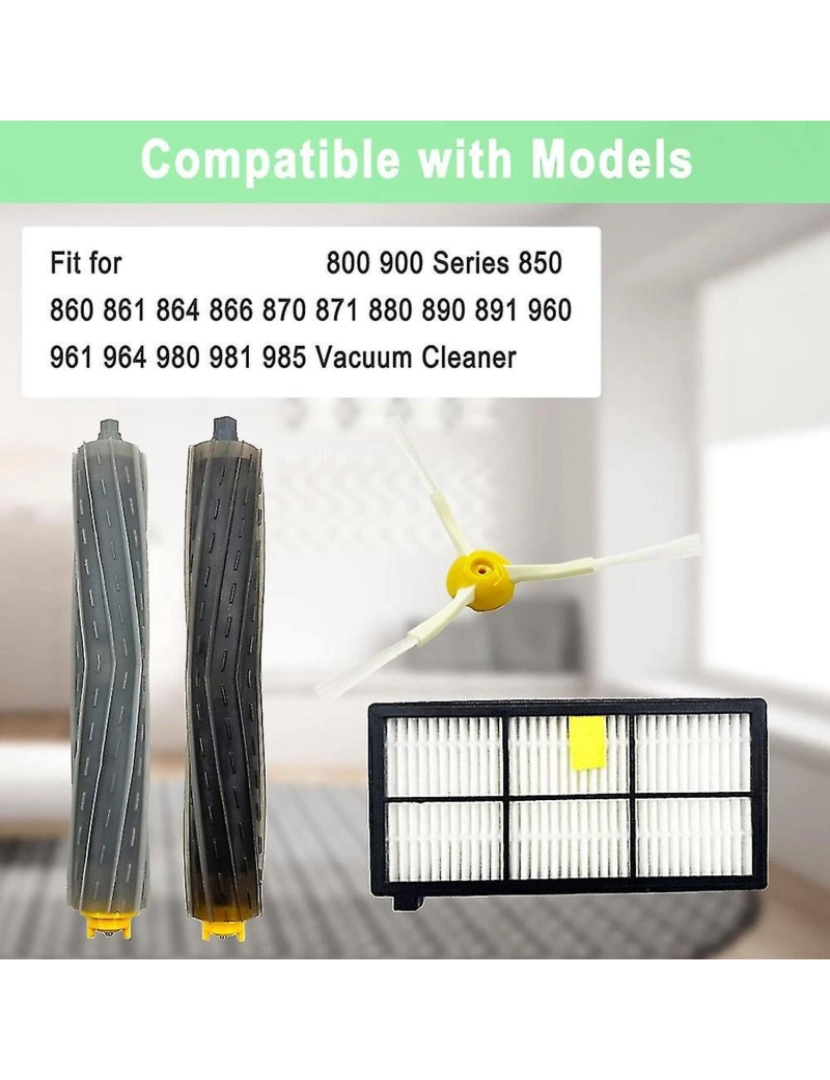 imagem de Peças de substituição Filtro Hepa de pincel lateral da escova principal para 900Series 960 990 ACESSÓRIOS ASCUUUM4