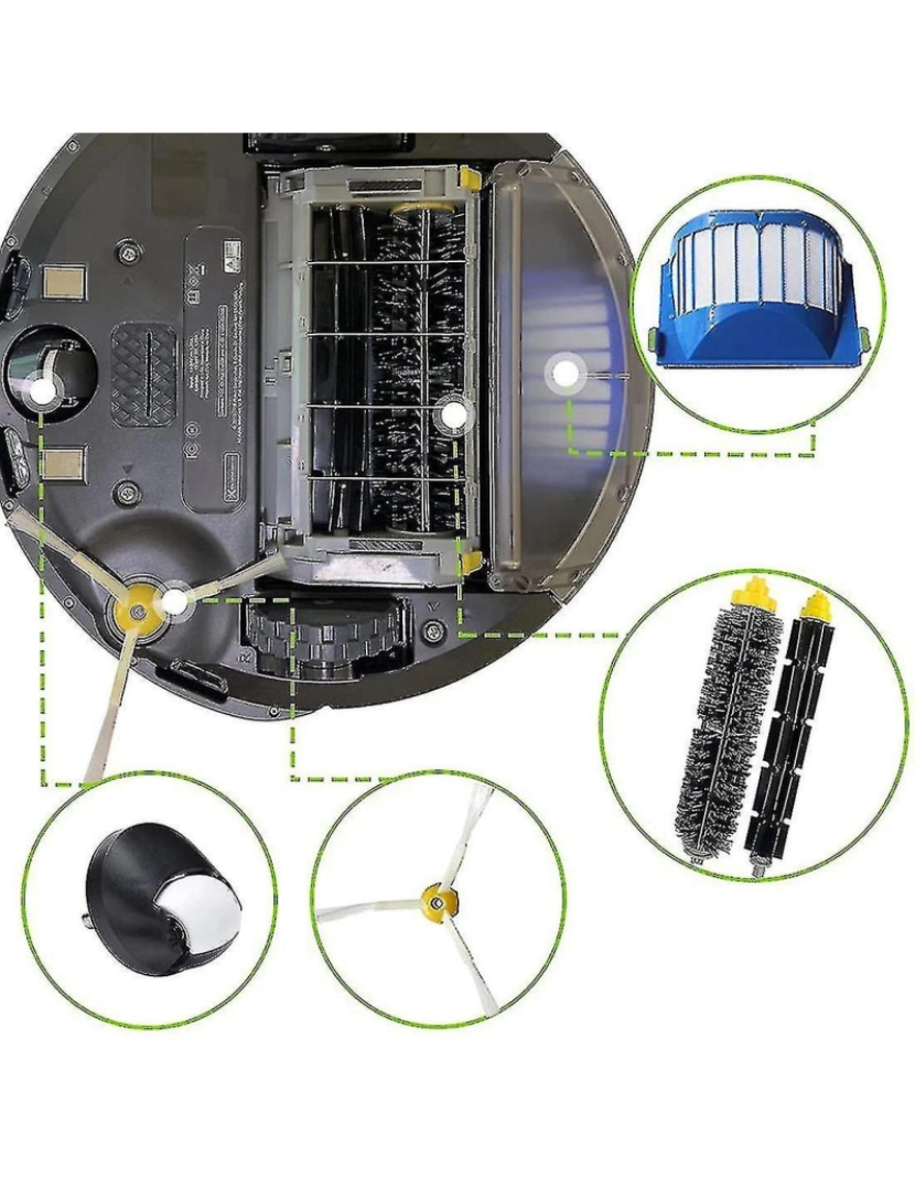 imagem de Para IroBot Roomba 600 610 620 650 675 677 692 671 694 691 Kit da série3