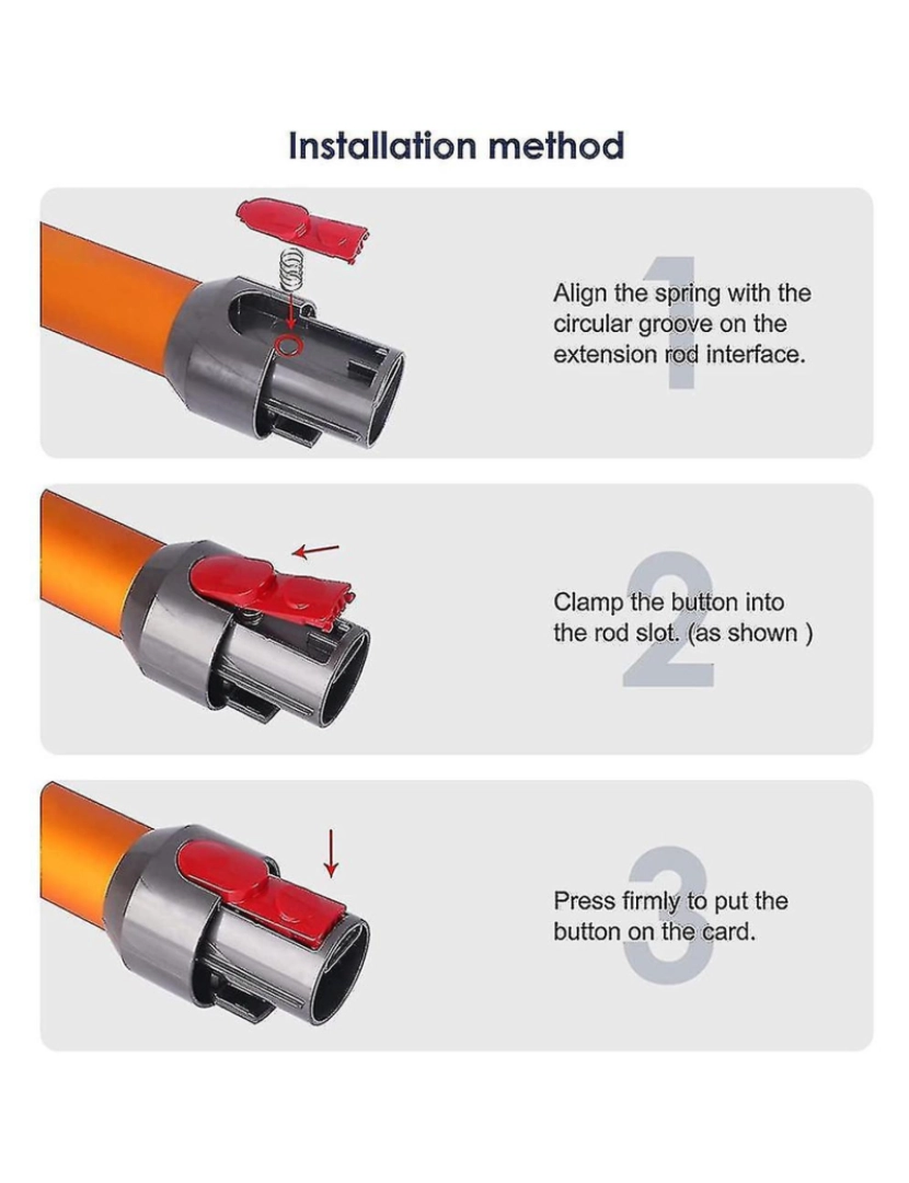 imagem de 2PC Botão de trava de clipe de hidromassagem de pó de pó para V7 V8 V10 V11 V15 Chave de peças de limpeza de vácuo, mas2