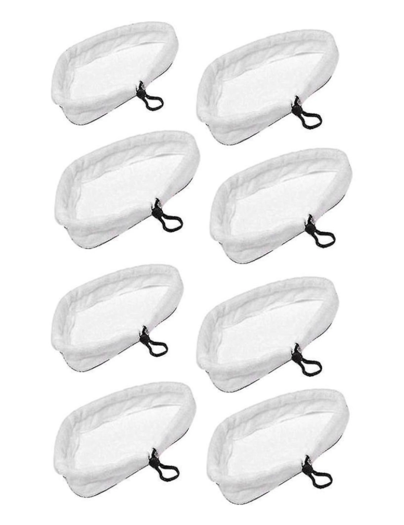 Crosmart - 8 PCS Microfibra branca lavável lavável pano reutilizável limpador de piso da almofada para o vácuo de mop a vapor C