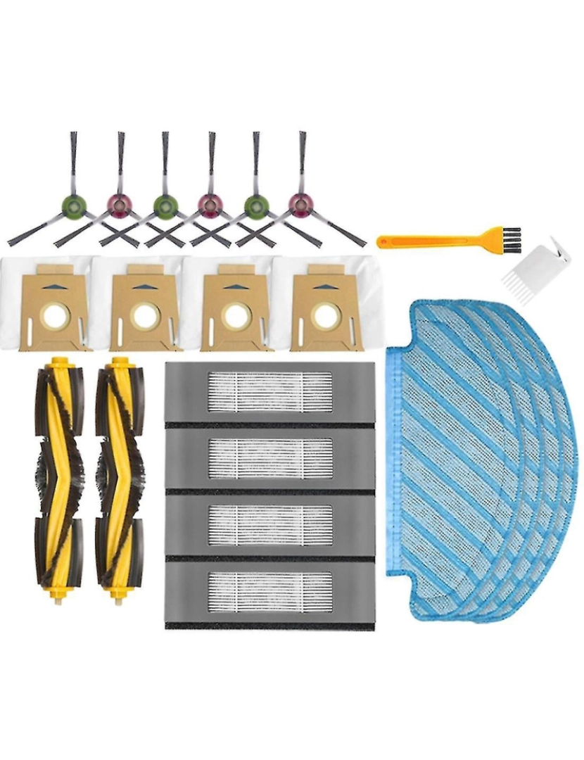 imagem de Pincel principal para deebot t9 t8 n8 pro série lateral pincel saco de pó de lavar acessórios de vácuo de pó de pó1