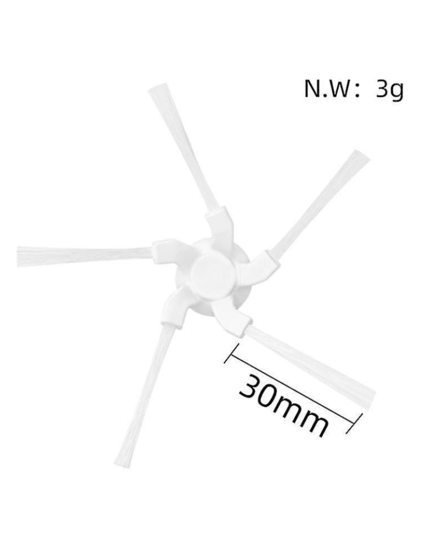 imagem de Filtro de pincel lateral e acessórios de substituição de pano de lavagem para o aspirador de pó Bot W103