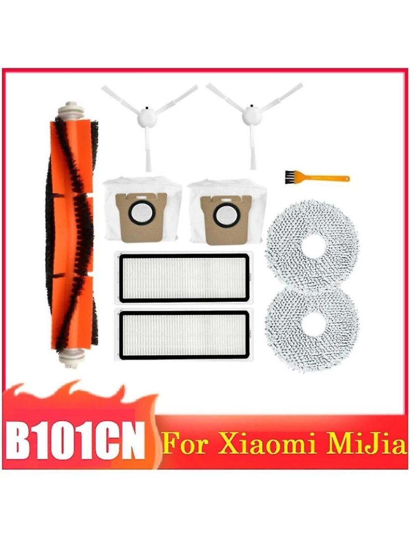 imagem de Acessórios de substituição de 10pcs para mijia b101cn robô aspirador de limpeza de filtro de esfrego2