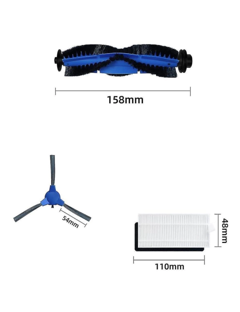 imagem de Para Conga 1090 1790 Titanium Ultra Robot A vácuo Substituição peças de reposição Princulação lateral principal filtro Hepa2