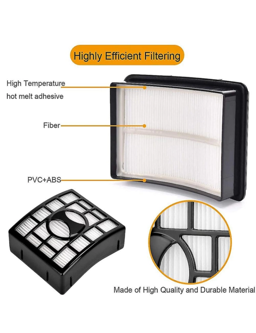 imagem de Filtros HEPA compatíveis para NV680 NV800 Filtro de vácuo a vácuo de pó NV8002