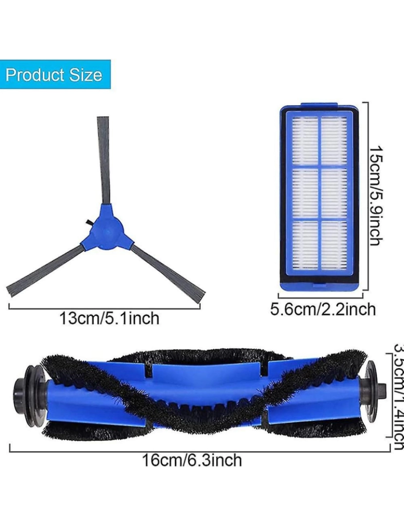imagem de Substituição Brush -pincel Brushes Filtros HEPA para Robovac 11s max 15c max 30c Max Vacuums Clean3