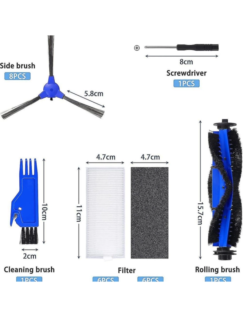 imagem de Filtro HEPA de escova lateral do pincel principal para Robovac 11s 15c 30c 35c Acessórios para limpeza de aspiradores2