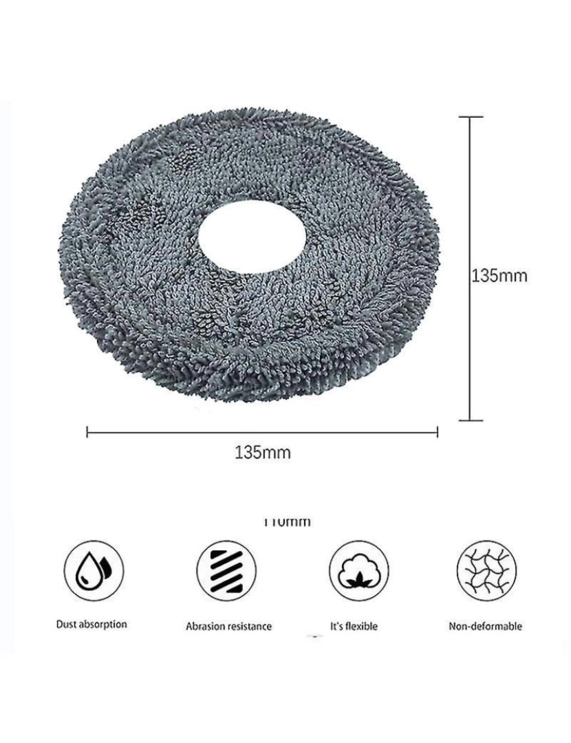 imagem de 18pcs para Deebot X1 Turbo/ Omni Robot A aspirador de limpeza lateral lateral principal do pano de pó de pó filtro ACCE3