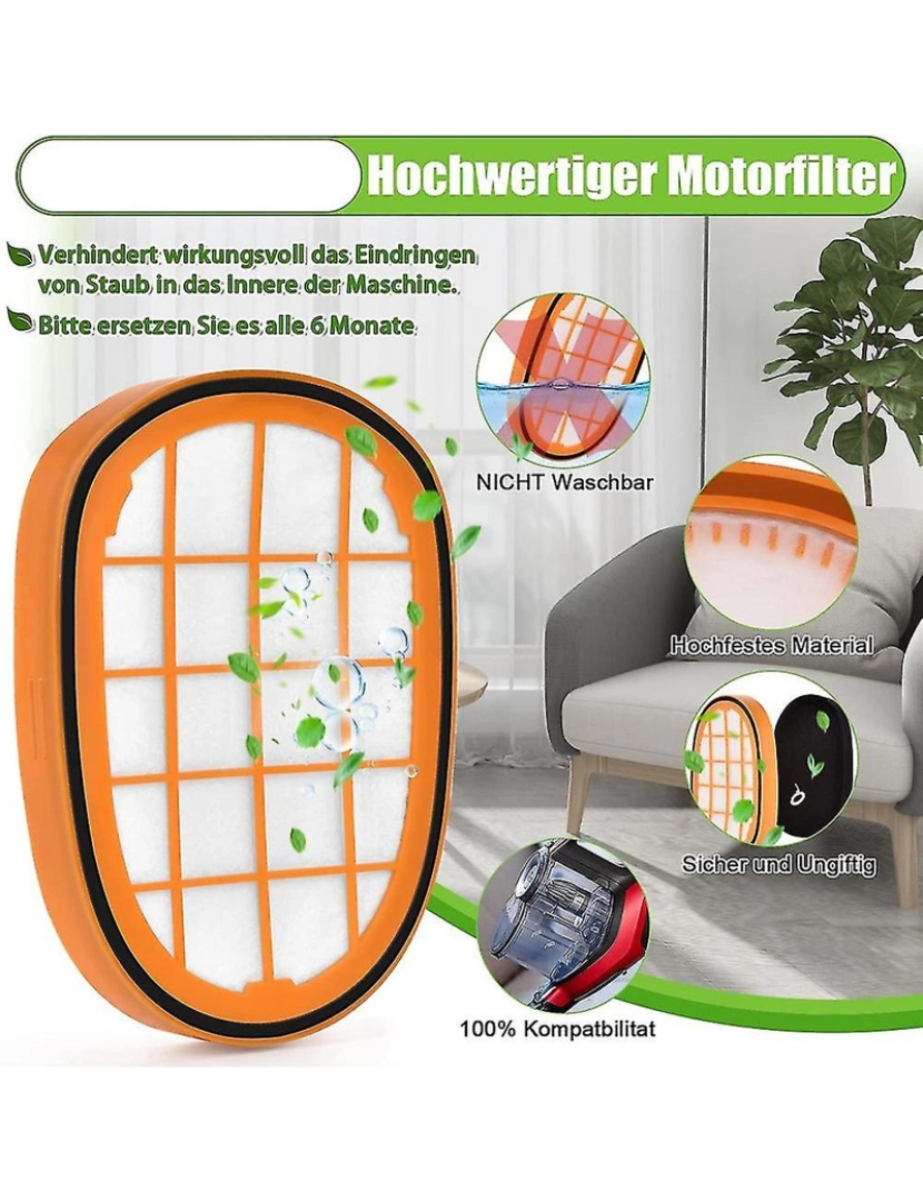 imagem de 4 Filtros de embalagem para Speedpro Max Aqua Handheld Vacuum Cleaner FC6812 FC6813 FC6822 FC5005/01 Substitua3