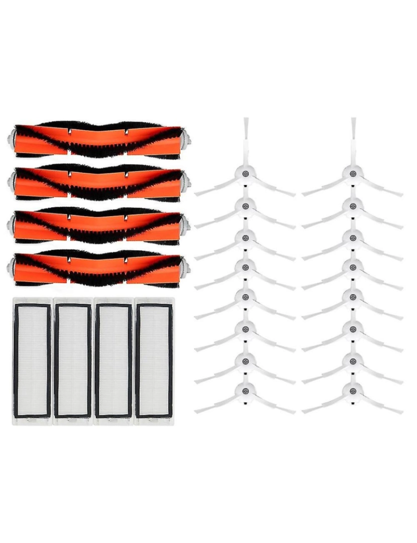 Crosmart - Filtro HEPA de escova lateral principal para mi robot vácuo 2 S50 S51 A vácuo de peças de limpeza acessórios