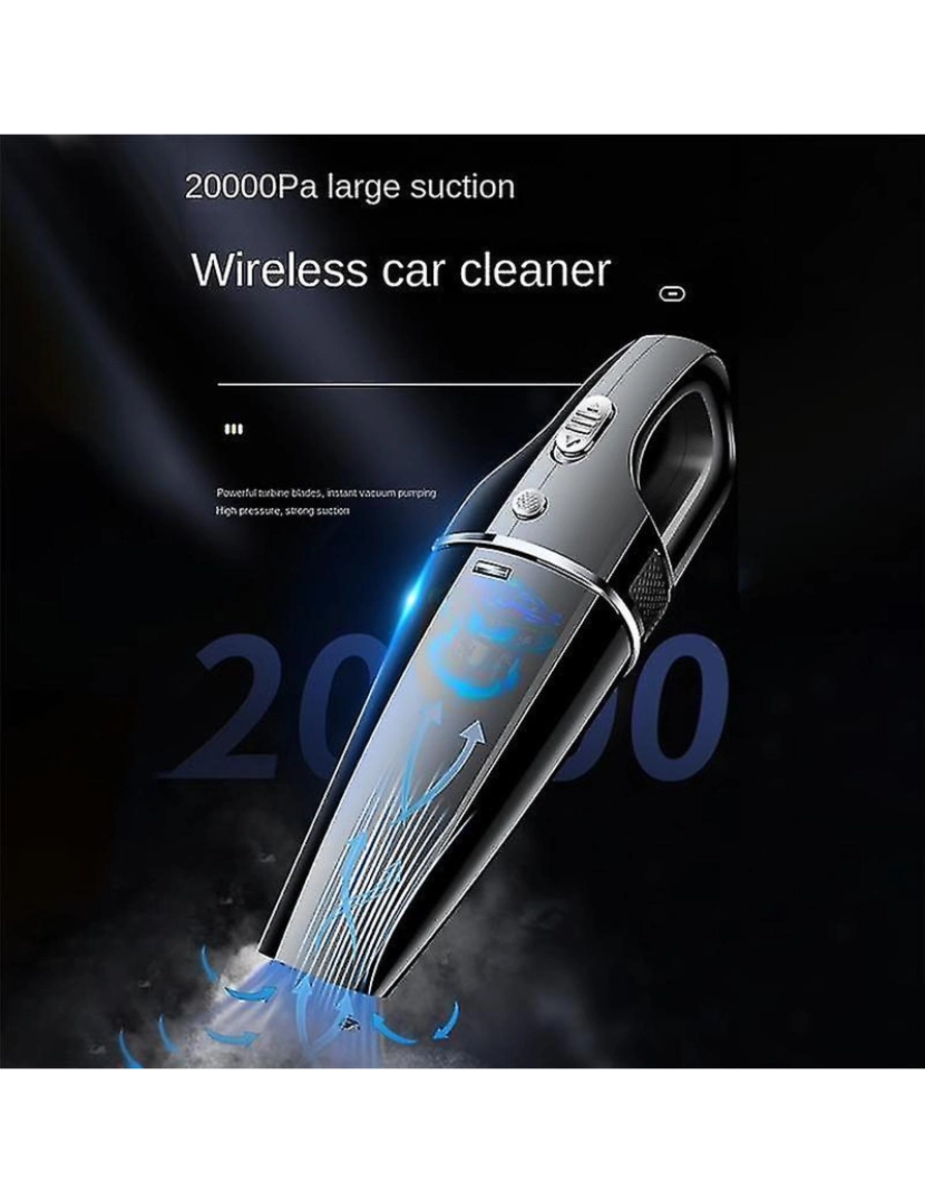 imagem de 20000Pa portátil aspirador sem fio para limpeza de pó de carros Automodomante handheld Vaccum Cleaners1