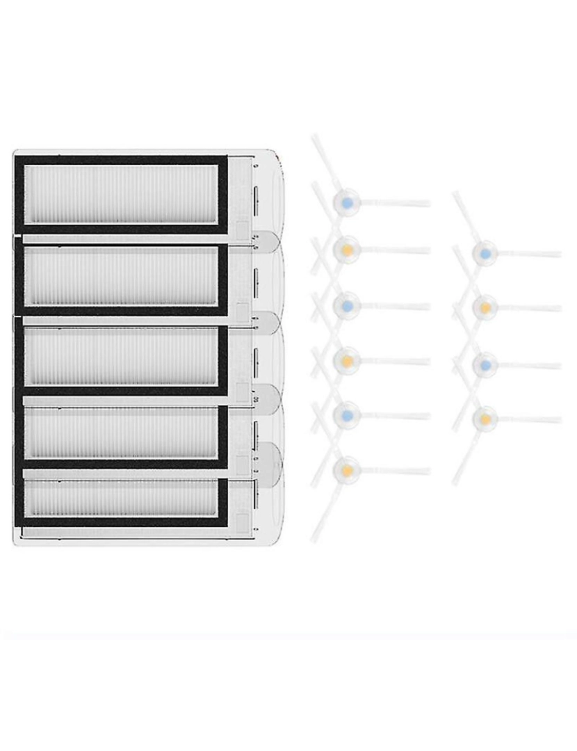 imagem de Acessórios 15pcs para Narwal T10 J1 J2 Robot A vácuo de escovas laterais laváveis ​​Filtros HEPA Repl Repl2