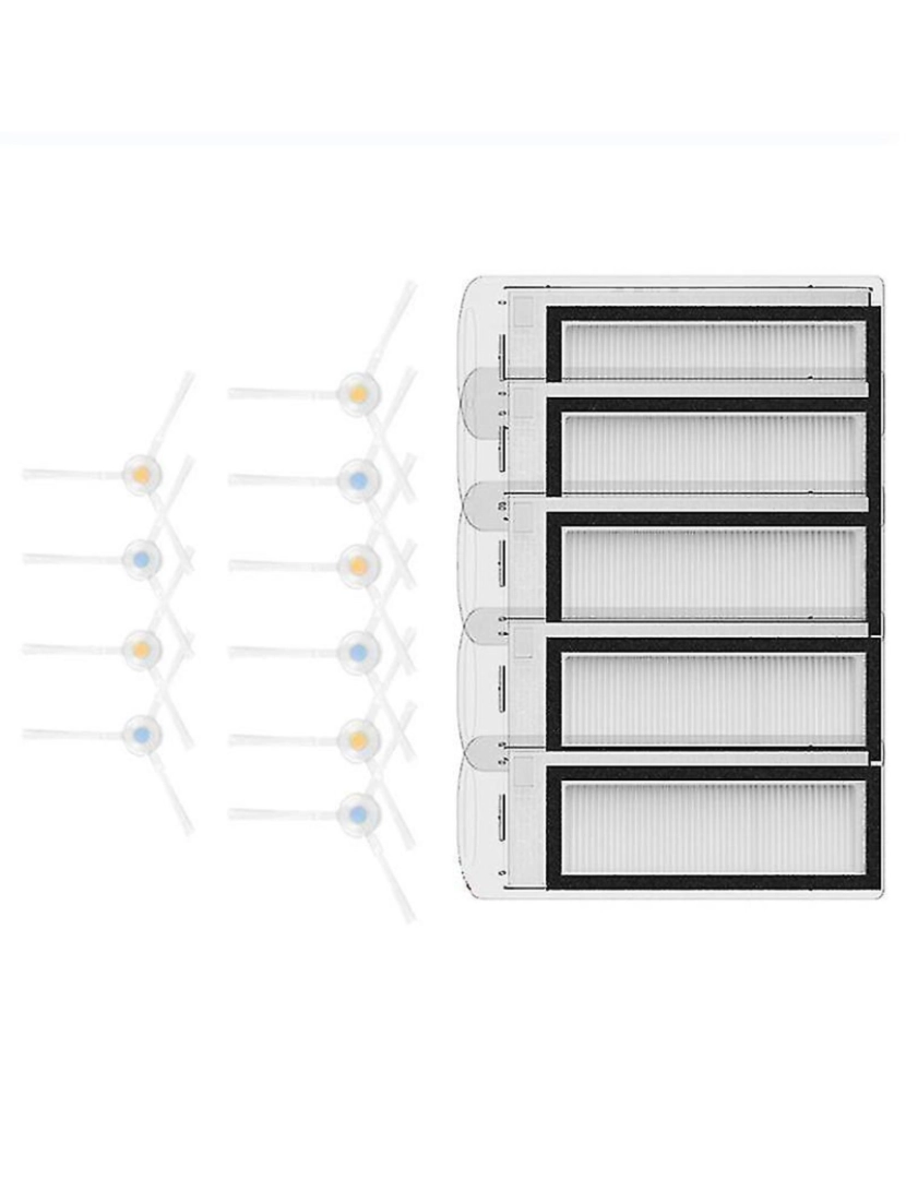 imagem de Acessórios 15pcs para Narwal T10 J1 J2 Robot A vácuo de escovas laterais laváveis ​​Filtros HEPA Repl Repl3