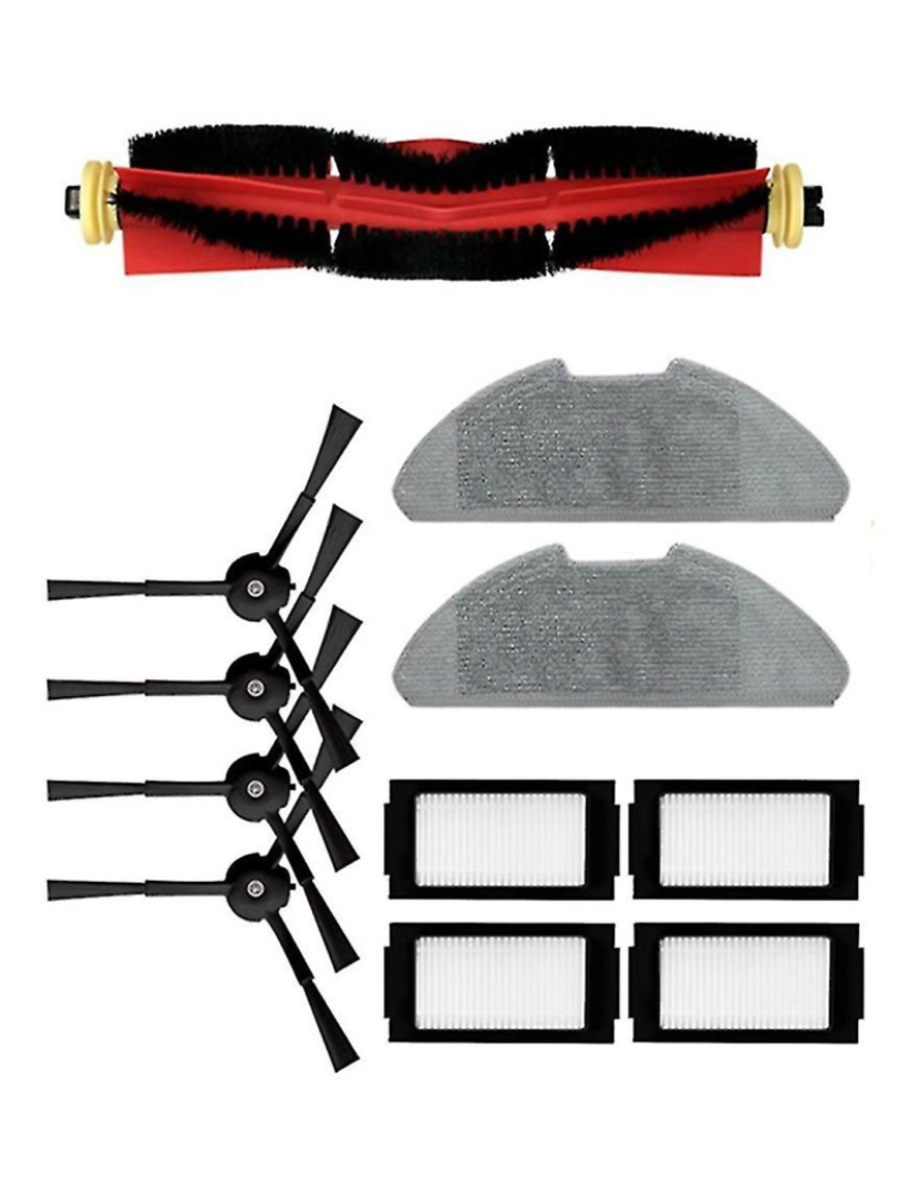 imagem de Escova de escova de rolo de reposição Brilhos de filtro HEPA Compatível para o vácuo de robô Pro MJSTS1 limpo2