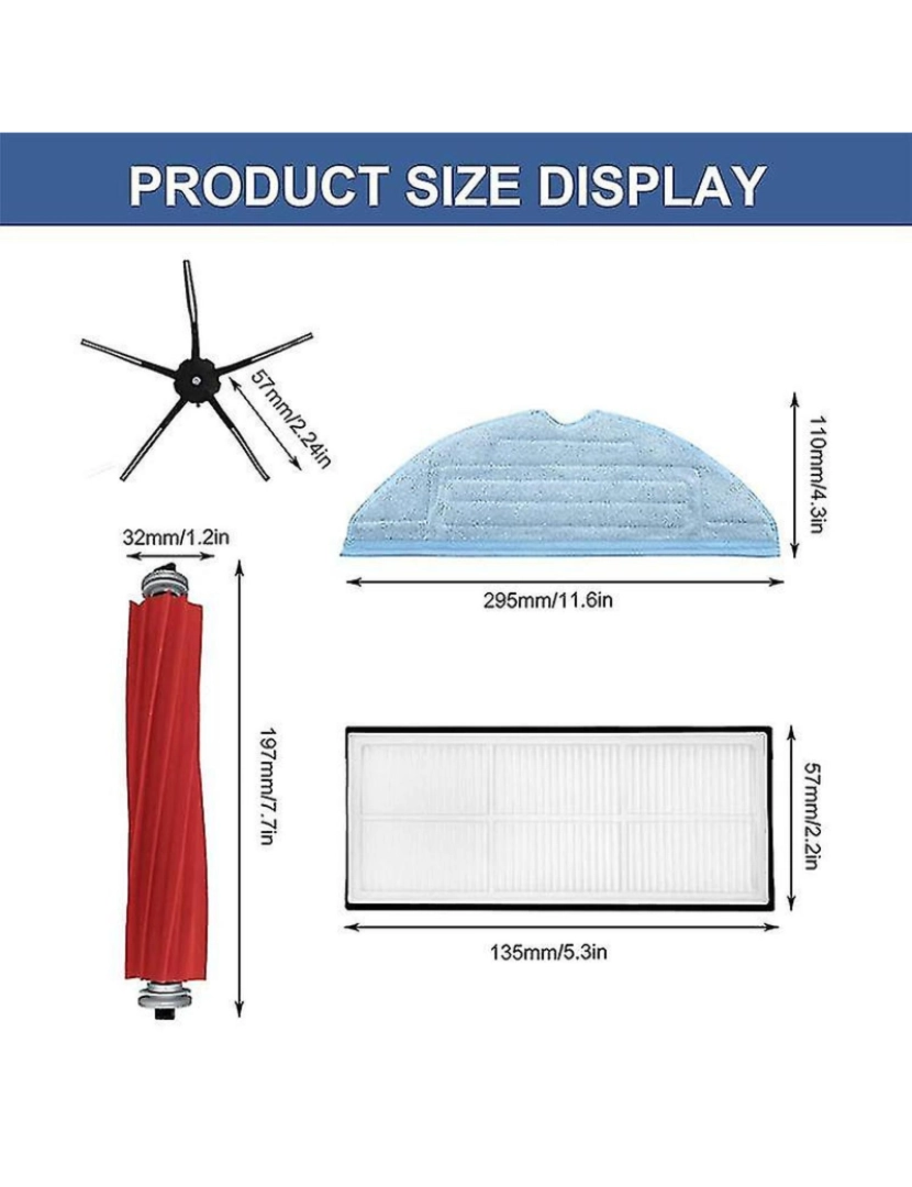 imagem de Brushes laterais do pincel principal Filtros compatíveis para S7 T7S Robot Acessórios de pó de pó de robô2