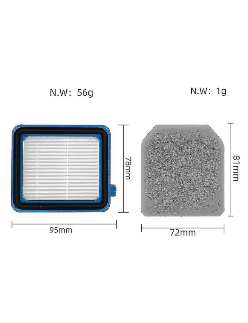 imagem de Filtro HEPA de reposição para Electrolux Q6 Q7 Q8 WQ61/WQ71/WQ81 Peças2