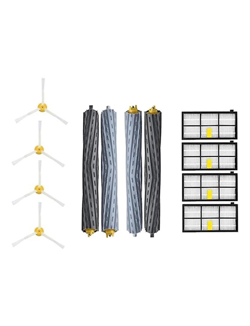 Crosmart - 1set HEPA Filters & Brushes Kit para 800 900 séries 860 870 880 890 960 980 990 Robot Vacuum Cleaner