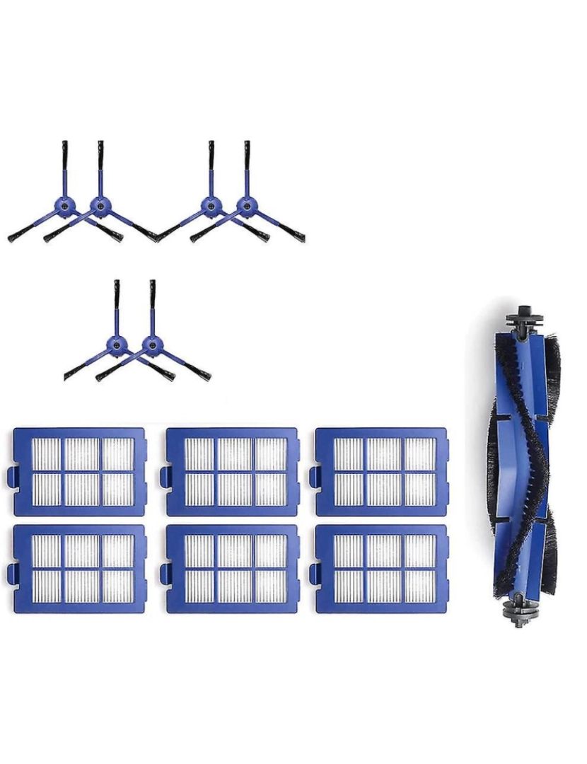 imagem de Escova lateral do pincel de rolo filtro HEPA para acessórios de pó de pó de robô híbrido x8 acessórios2