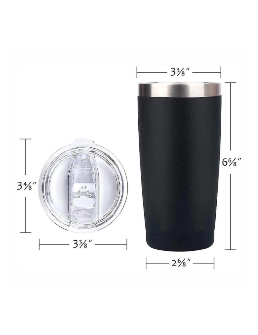 imagem de 2pcs 30ozbler com tampa, aço inoxidável aço a vácuo Tumbler de viagem de parede dupla, Durável2