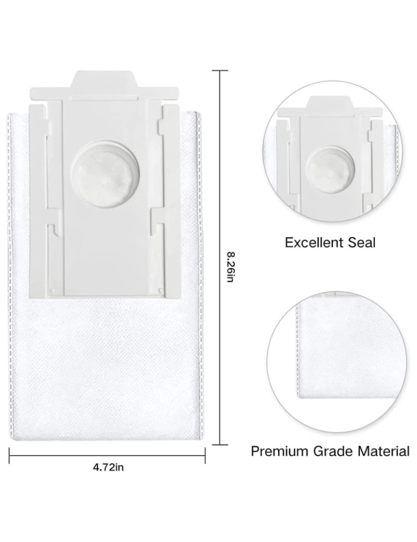 imagem de 6pcs Sacos de poeira Substituição para -rdb95 jato bot+ jato bot ai+ robô a vácuo da estação de limpeza acessórios3