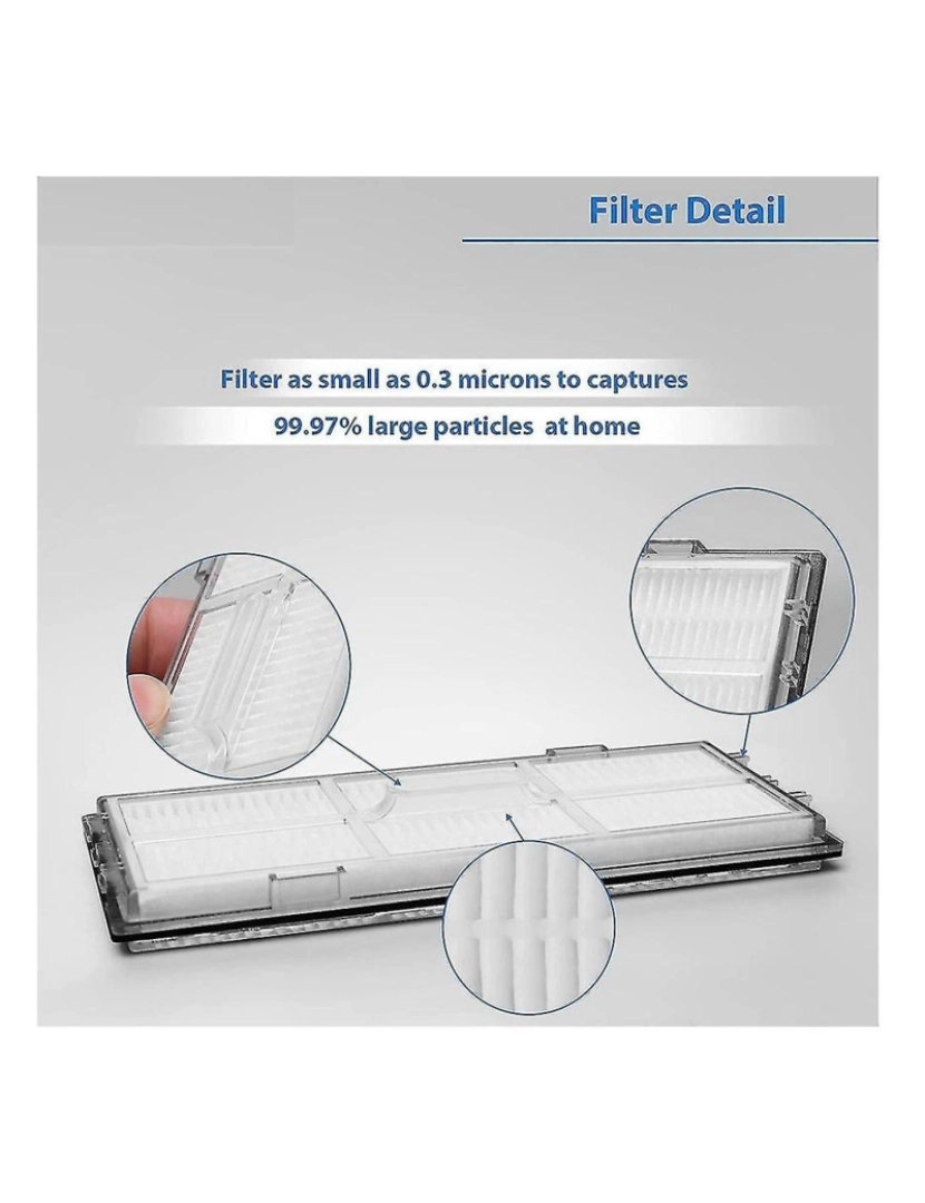 imagem de Escovas de escova de rolo de reposição Filtros HEPA para acessórios S7 T7 T7S Robot Vacuum Cleaner2