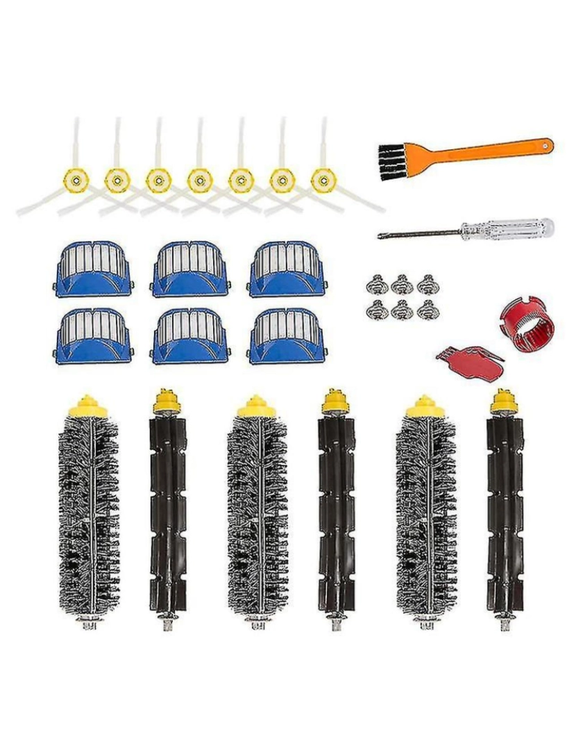 imagem de Para IroBot Roomba 630/650/760/770 Filtro hepa de pincel lateral do pincel principal1