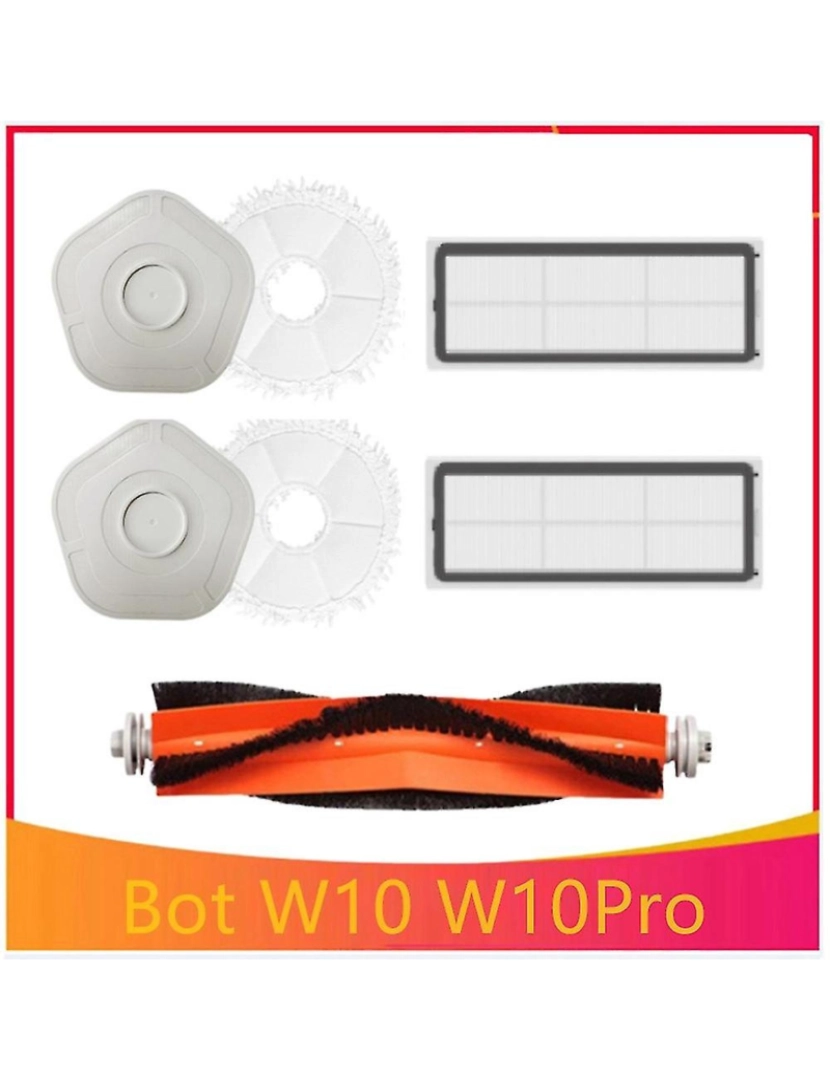 imagem de Kit de acessórios 7pcs para W10/W10 PRO ROBOT ROBOT REPOLOR REMOVABLE PRINCULADOR PAIN MOP LAVACIVA FOL2