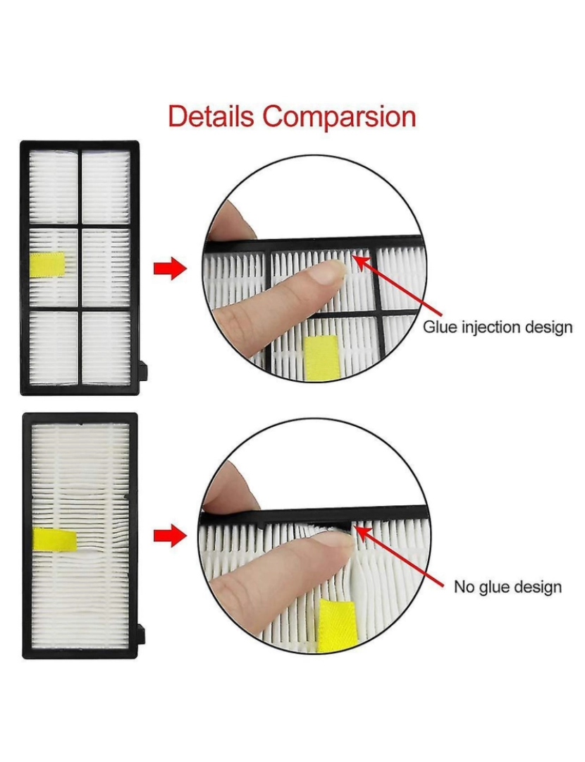 imagem de 14pcs Filtros HEPA Peças de substituição para 870/800/880/960/980 VAIRO ROBOTICA (800 900) Acesso4
