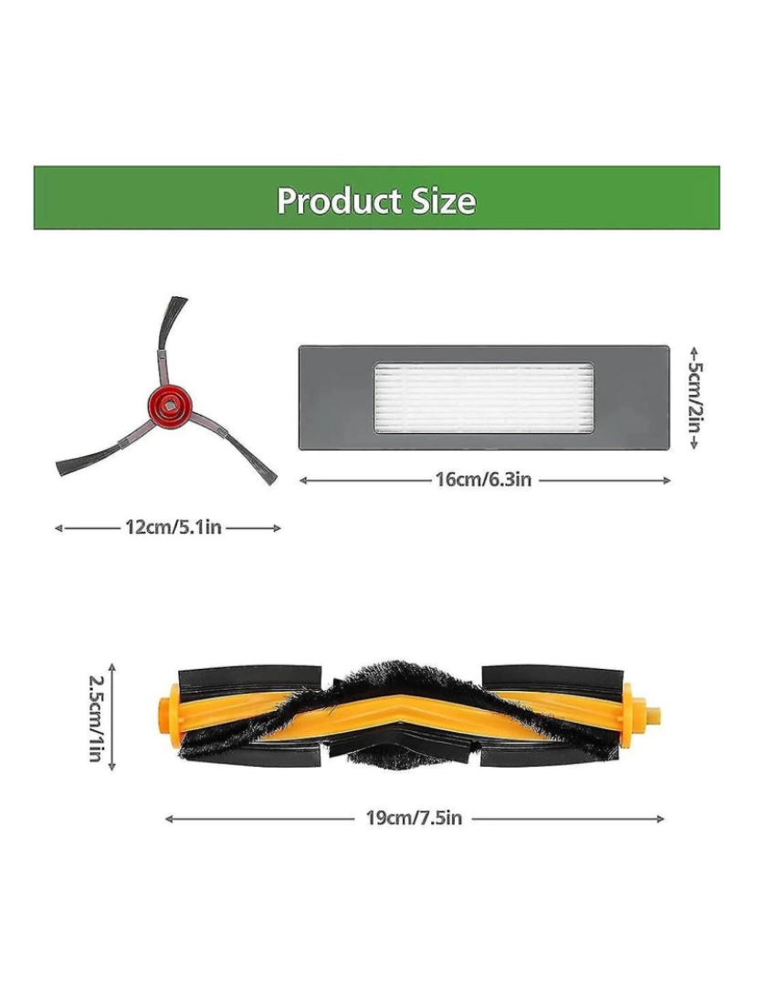 imagem de Substituição do kit de acessórios para Deebot Ozmo 920/950 / T5 / T8 / T8 / N7 N8 PRO T9 / T9MAX / T9 Power2