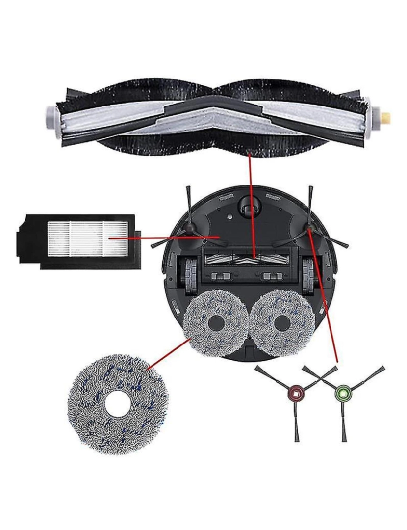 imagem de Kit de peças de reposição para Deebot T10 Turbo Cleaner Acessórios MOP FILTRO DE PASTE3