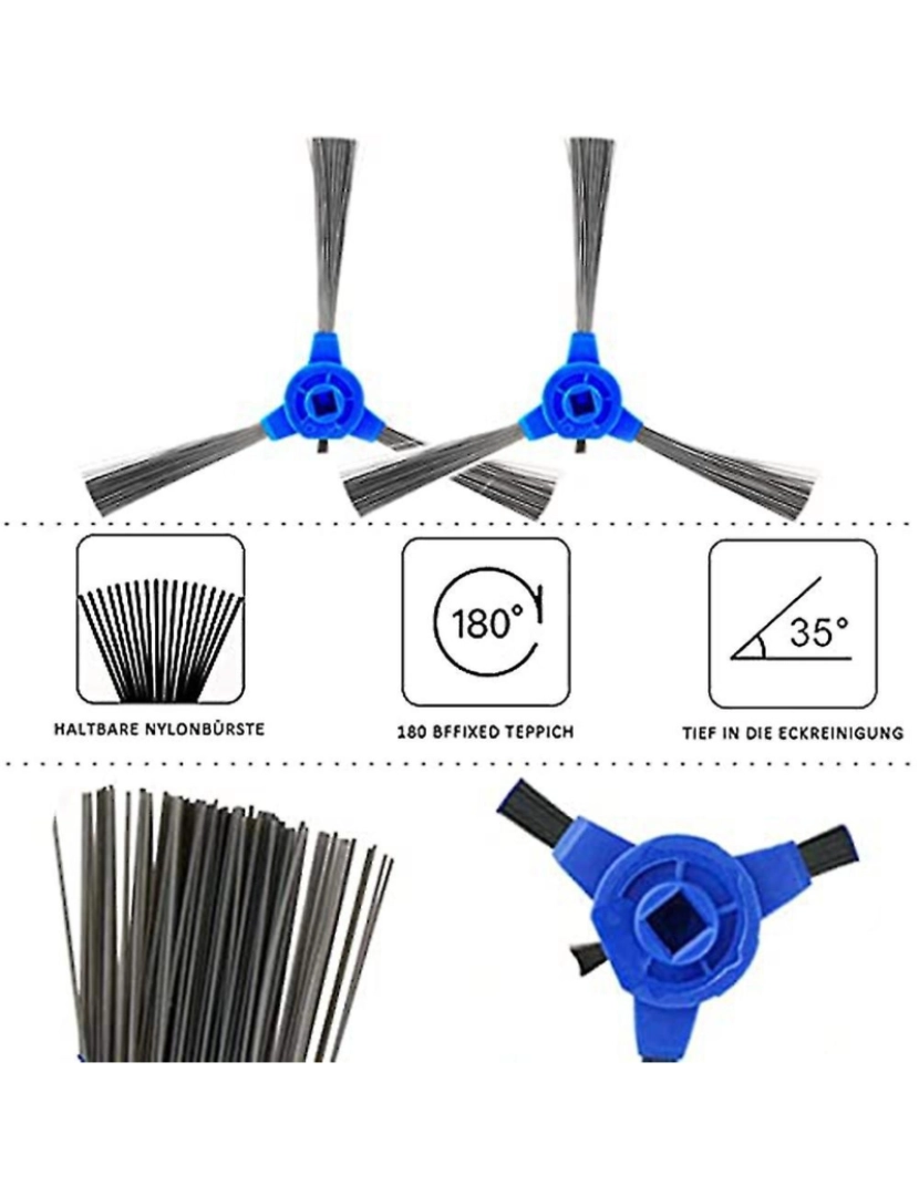 imagem de Peças de substituição Bruscos laterais de escova principal Filtros para Robovac G10 G30 G30 Robô híbrido Vacuum Cleaner A2