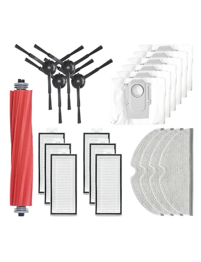 Crosmart - Substituição para Stone Q7 Max Sweeping Robot Acessórios Filtro de pincel lateral principal do pincel