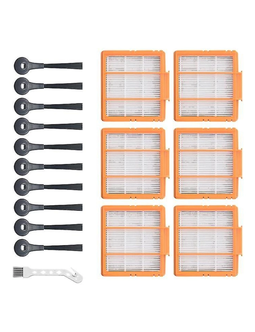 imagem de 17pcs Filtro lateral Acessórios de substituição para tubarão AV2501AE AI, RV2502AE AI, AV2501S AI Robo2