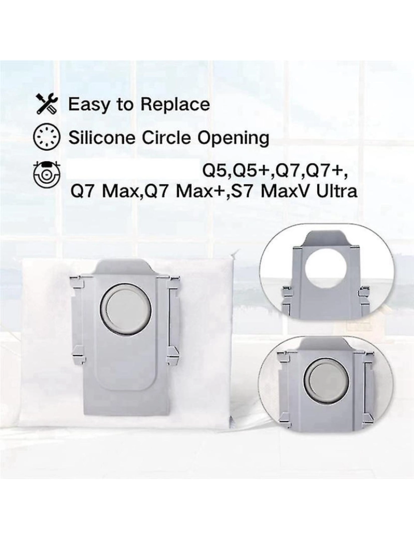 imagem de Acessórios de substituição de bolsa de poeira para T8, G10S, Q7 Max, Q7 Max+, S7 Maxv Ultra Robotic Vacuum Cleanne2