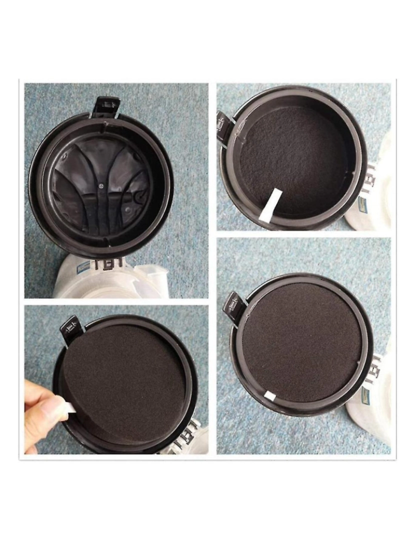 imagem de Motor de substituição de 4pcs -filtro de carbono e filtro de espuma de carbono para 2252 2486 2489 2254 Vacuum Parte 16082253