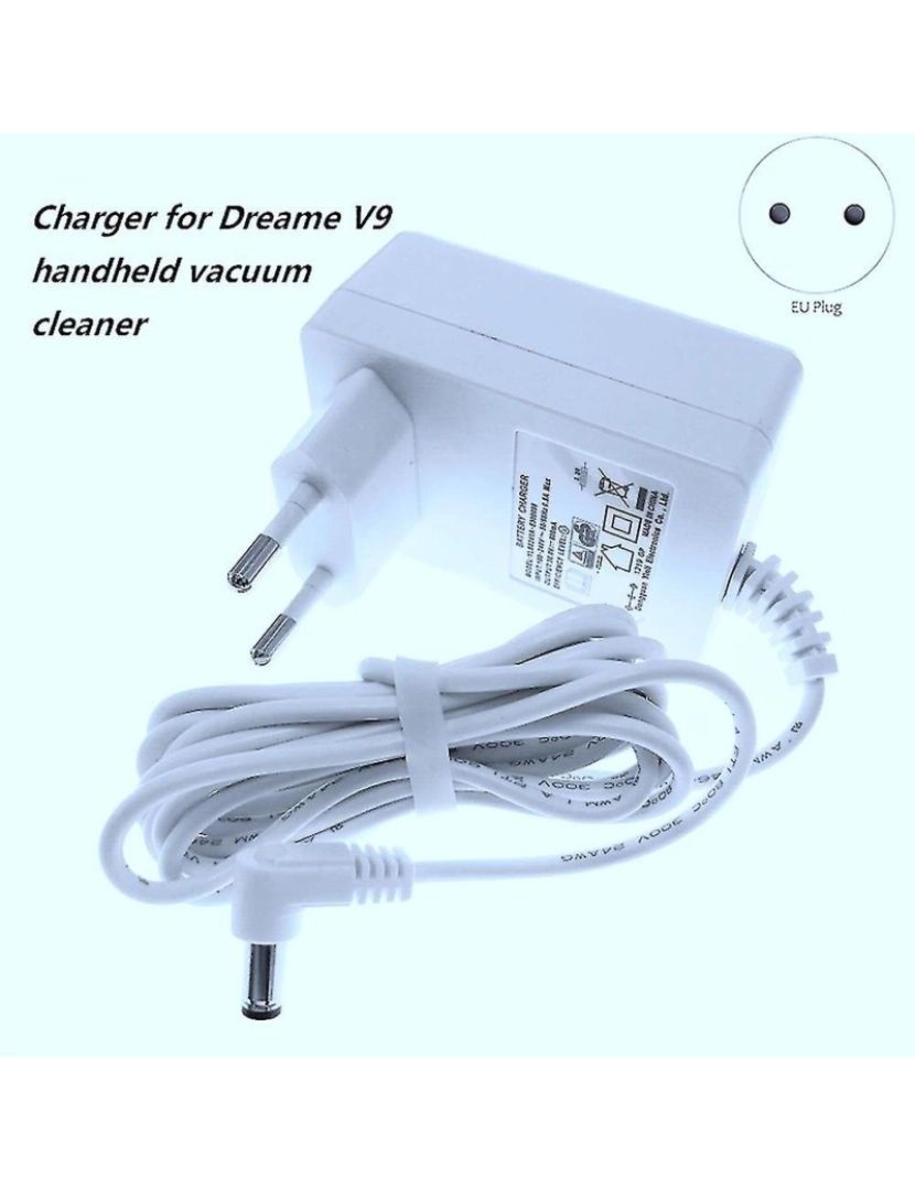 imagem de Adaptador de energia para V9 Wireless Handheld Vacuum Cleaner V9 V10 Acessórios de substituição do carregador UE PLU2