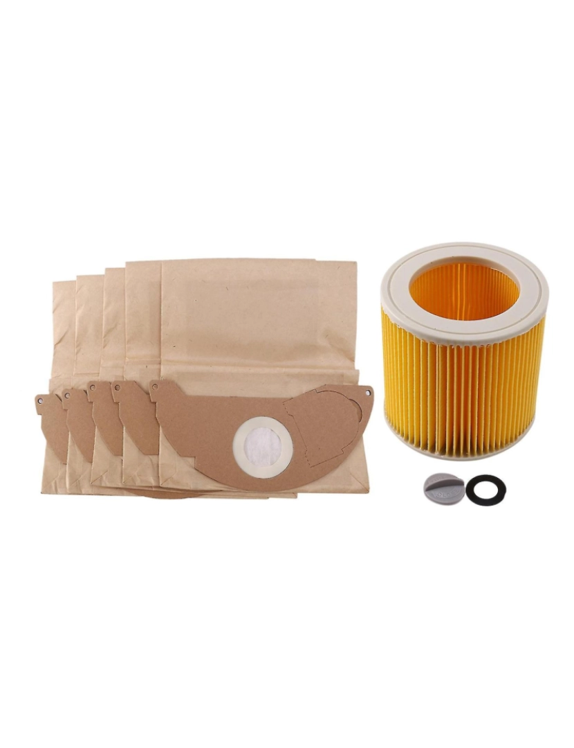 Crosmart - 1pcs pó filtros hepa+5pcs sacos de papel para pó de pó de produtos de limpeza filtro HEPA WD2250 WD3.2
