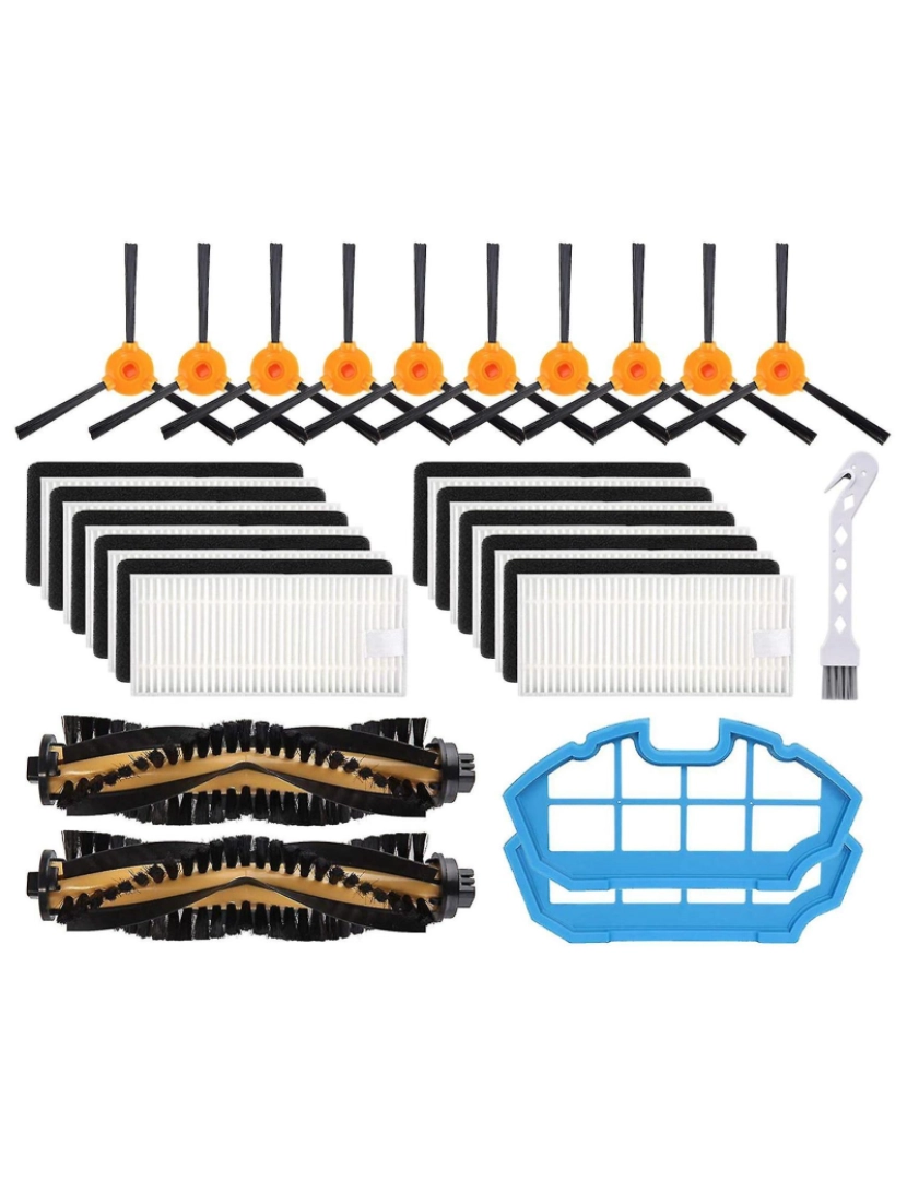 imagem de Kit de acessórios para Deebot N79S N79 Robótico A aspirador de limpeza lateral principal filtro hepa filtro primário1