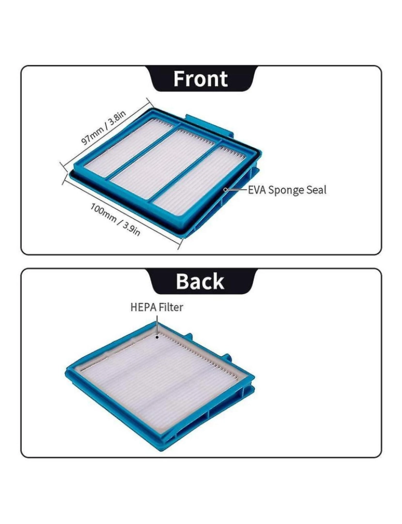 imagem de Substituição Brush principal Brush lateral Filtro HEPA para IQ R101AE RV1001AE RV101 RV1001 ROBOT VAI CLEA3